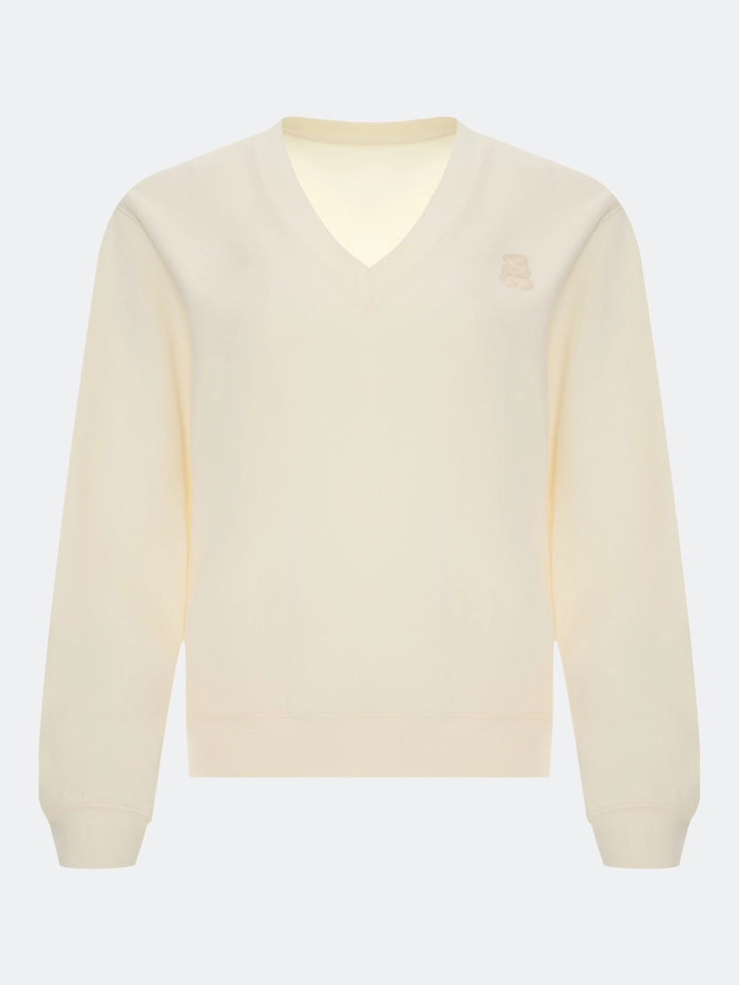 Джемпер из вискозы с V-образным вырезом