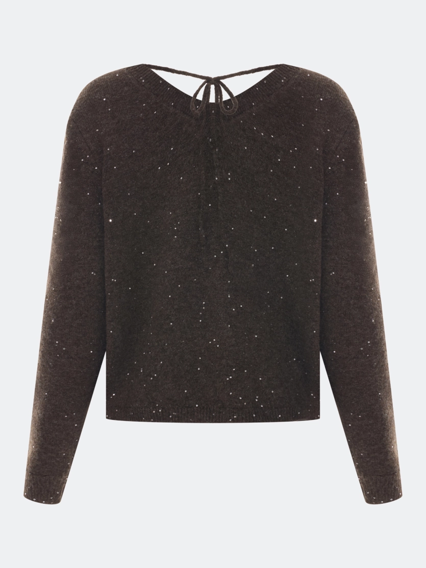 Джемпер с мерцающим люрексом 
