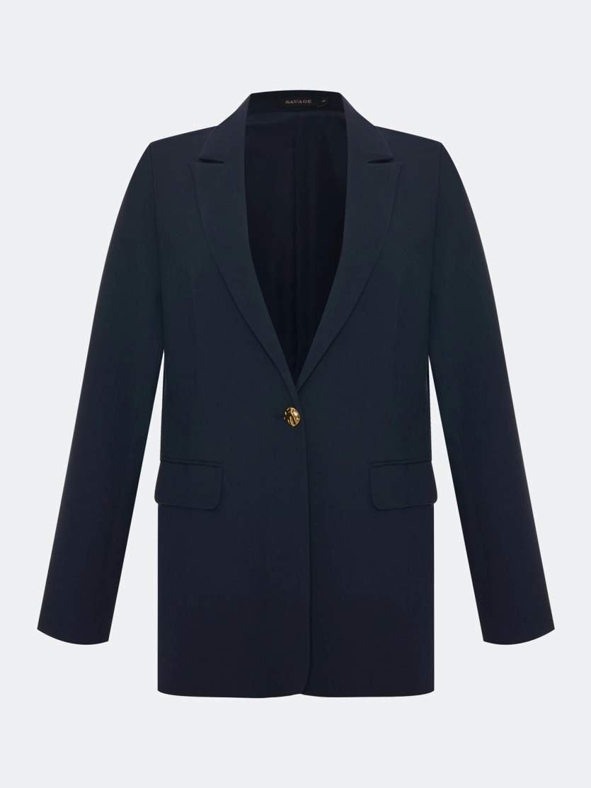 Однобортный свободный жакет