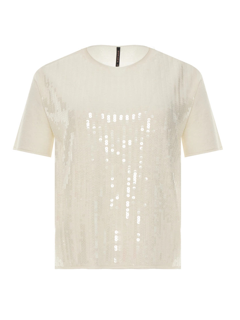 Джемпер с деликатными пайетками