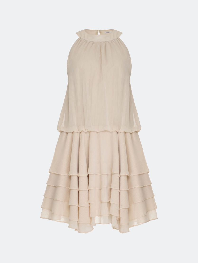 Романтичное платье-мини с оборками