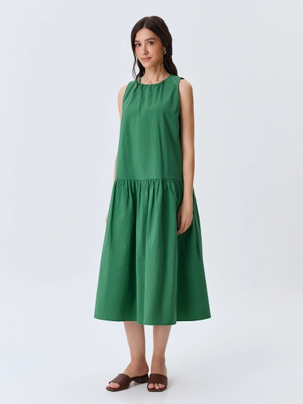 Яркое платье-миди из хлопка