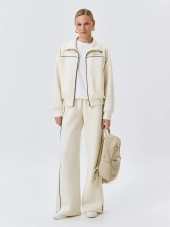 Трикотажные брюки с контрастными кантами