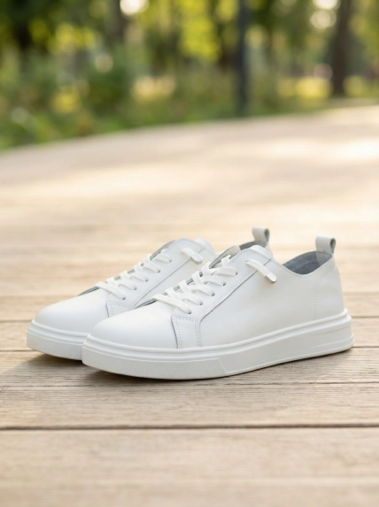 Базовые кеды из натуральной кожи