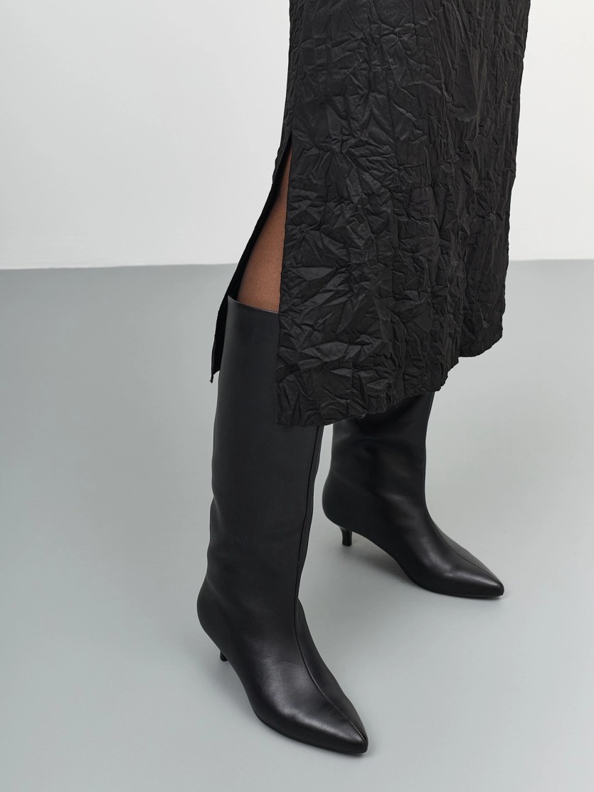 Юбка из ткани с крэш эффектом