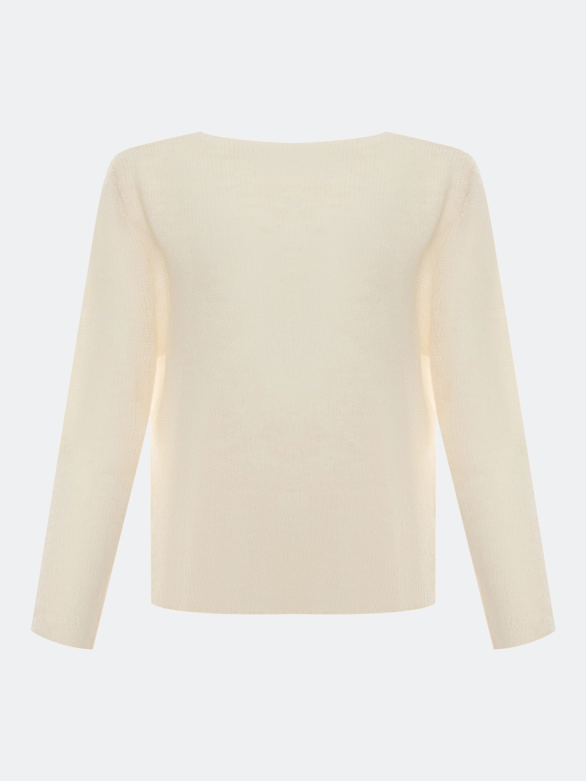 Тонкий джемпер с V-образным вырезом