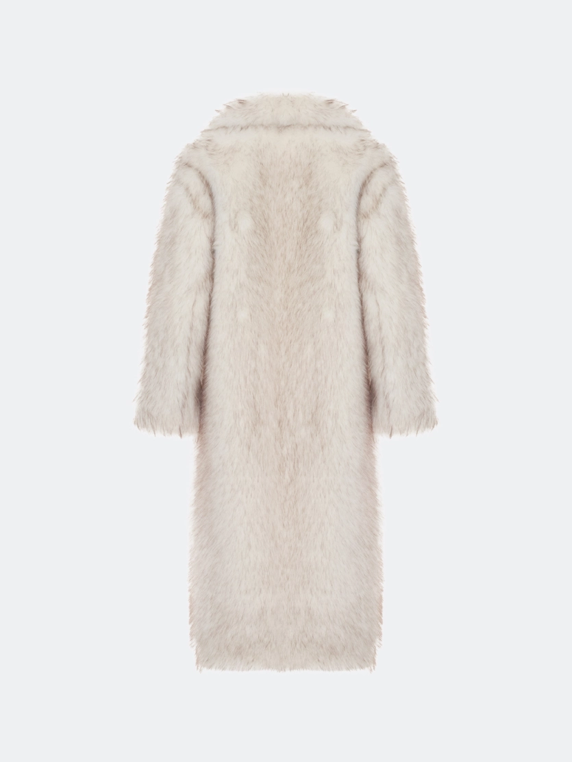 Шуба из искусственного меха песца