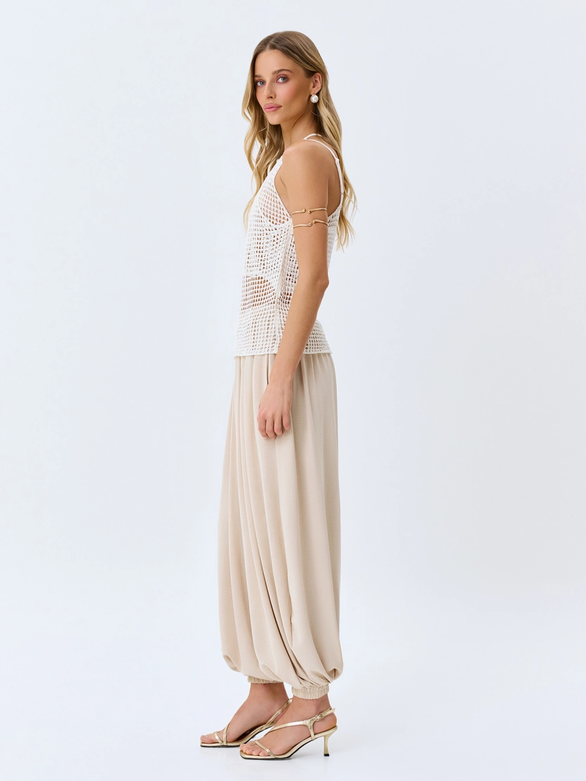 Хлопковые брюки-шаровары