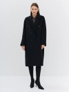 Двубортное пальто с шерстью