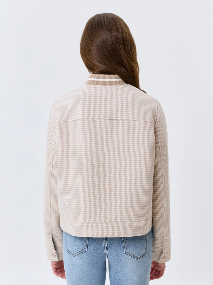 Бомбер с принтом "Pied-de-poule"