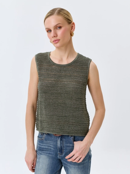 Ажурный топ с люрексом