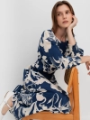Платье из 100% вискозы с ярким цветочным принтом