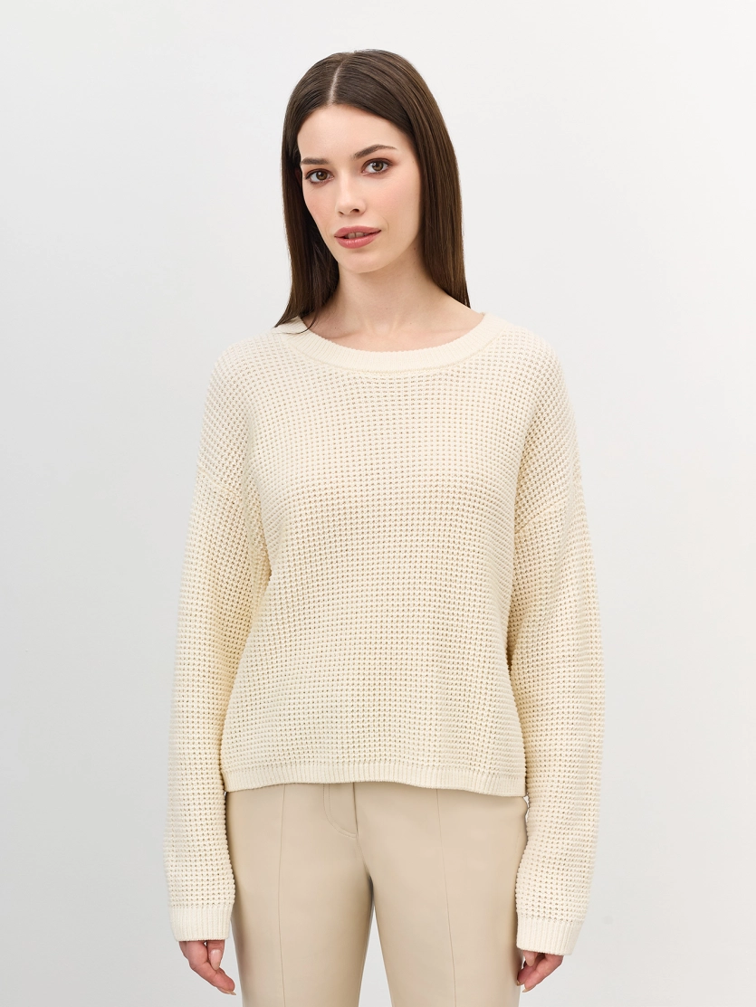 Свитер с текстурной вязкой