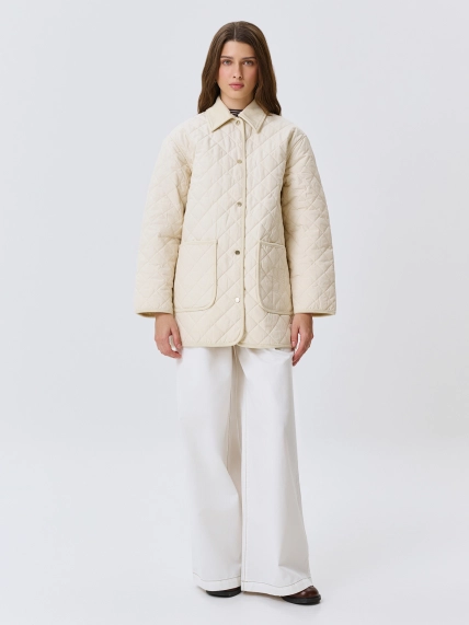 Укороченное пальто из смесового хлопка