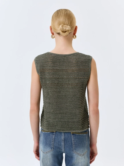Ажурный топ с люрексом