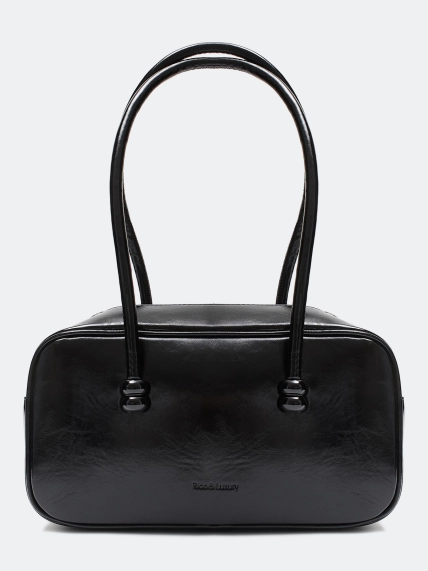 Сумка-багет из фактурной эко кожи