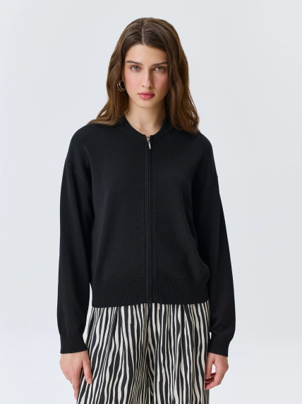 Вязаный бомбер 