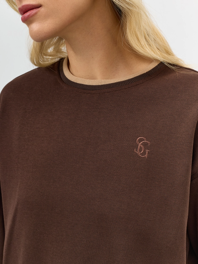 Свитшот из смесового хлопка