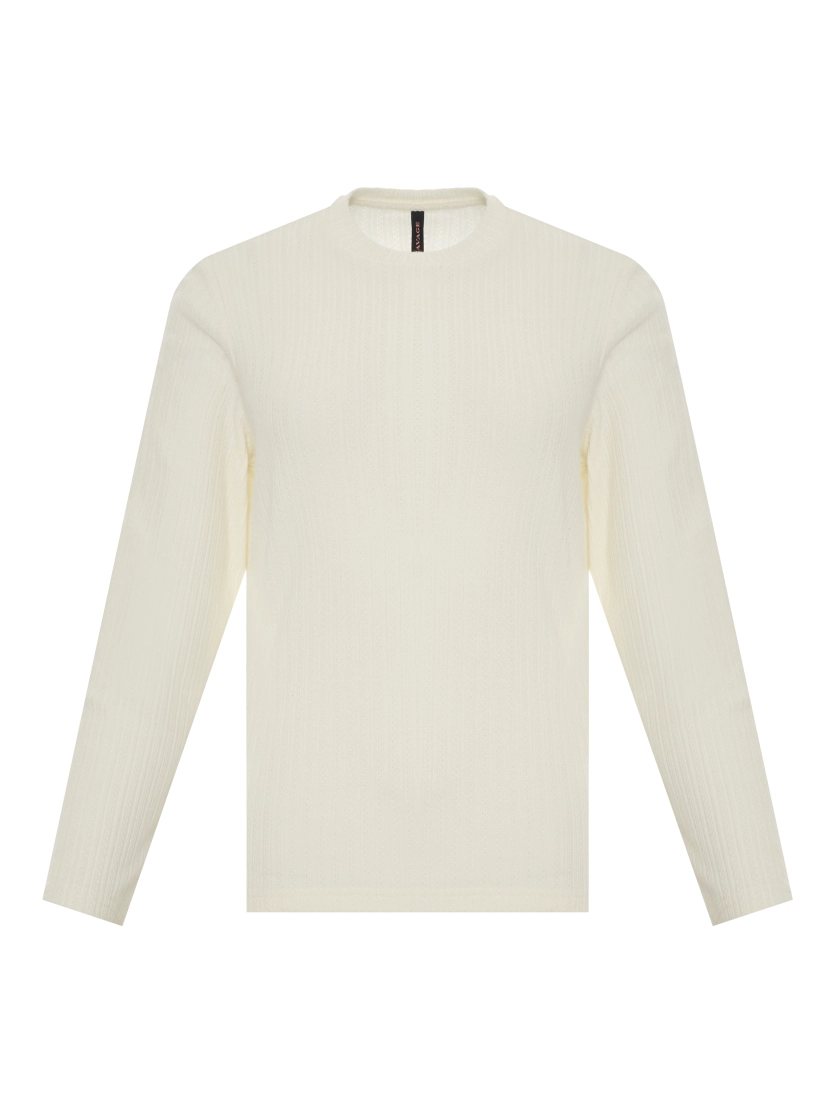 Лонгслив из ажурного трикотажа