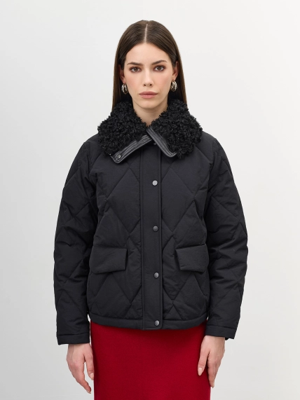 Куртка с воротником из искусственного меха