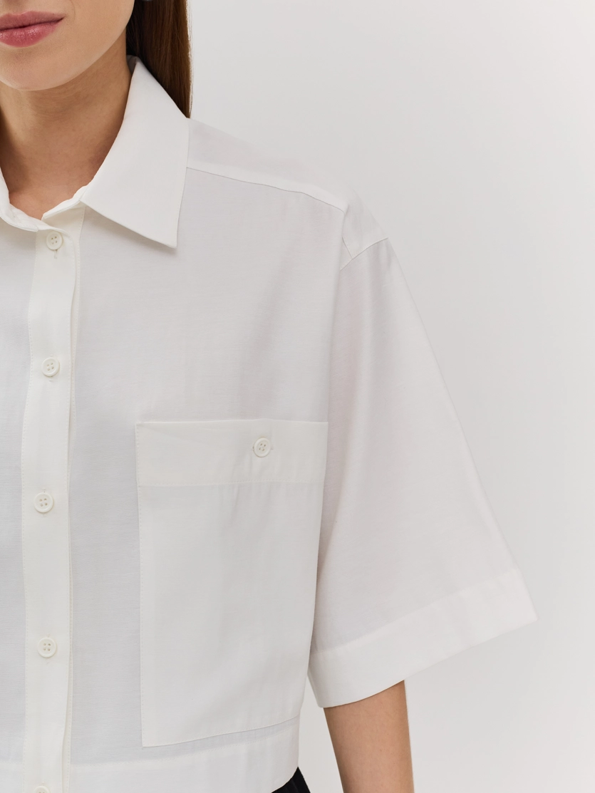 Укороченная Oversize блузка
