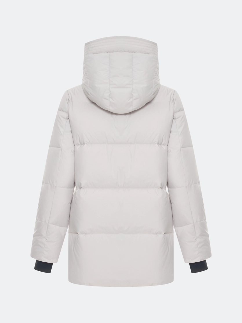 Удлиненная куртка с трикотажными манжетами