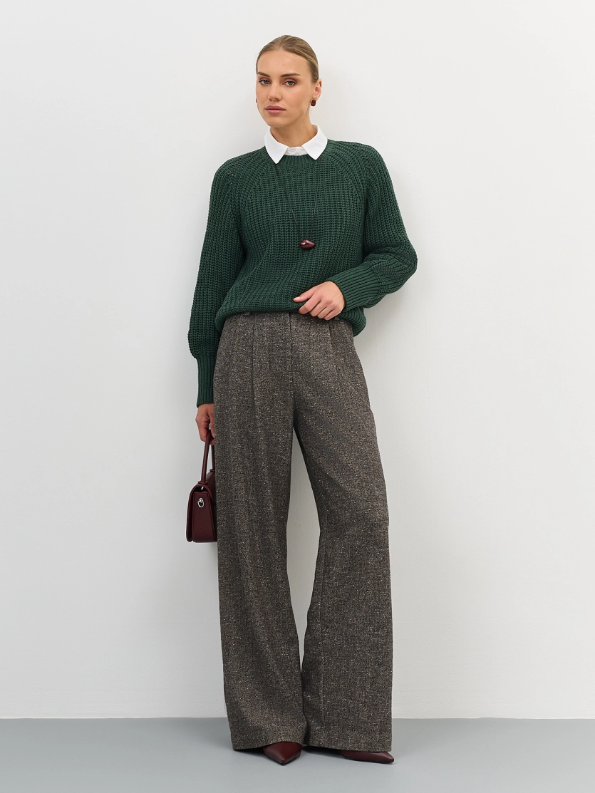 Брюки палаццо из букле