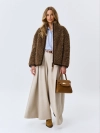 Oversize дубленка из искусственного меха.