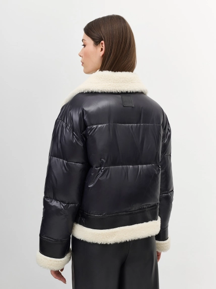 Комбинированная куртка с овчиной