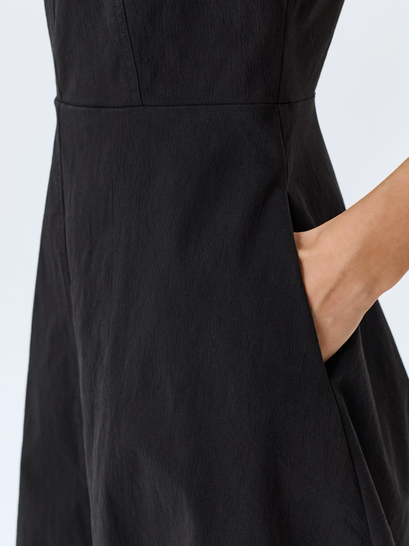 Хлопковое платье-миди