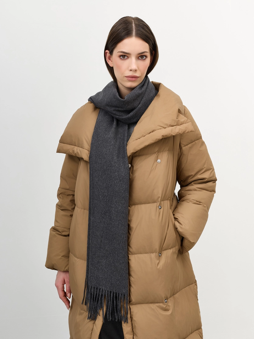 Графитовый палантин с шерстью