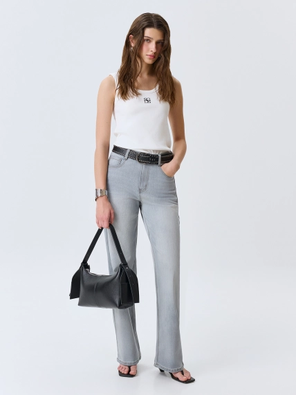 Сумка-багет из мягкой эко кожи