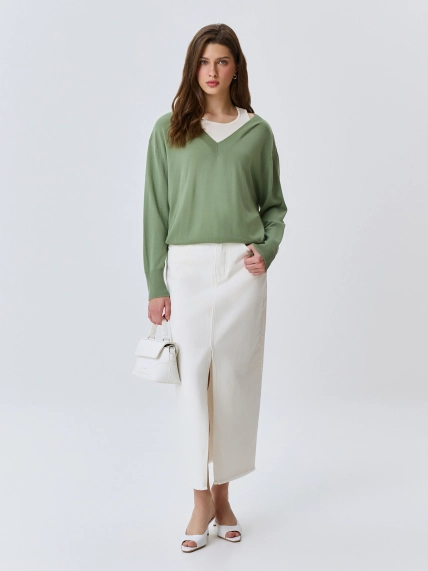 Джемпер с имитацией многослойности