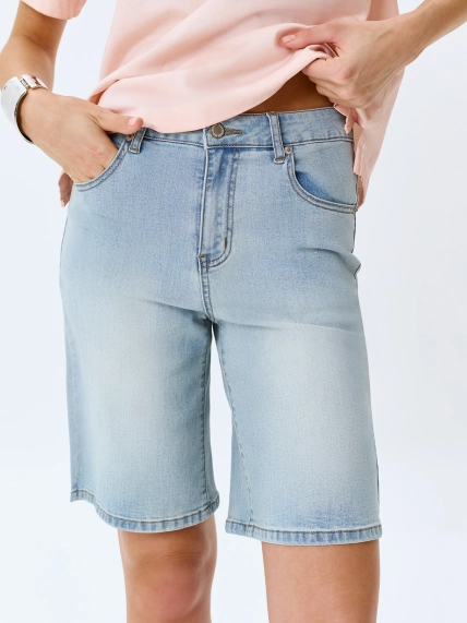 Шорты бермуды из денима