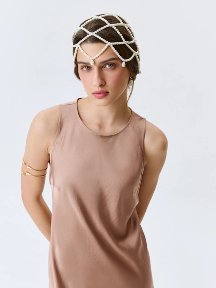 Сатиновое платье из смесовой вискозы