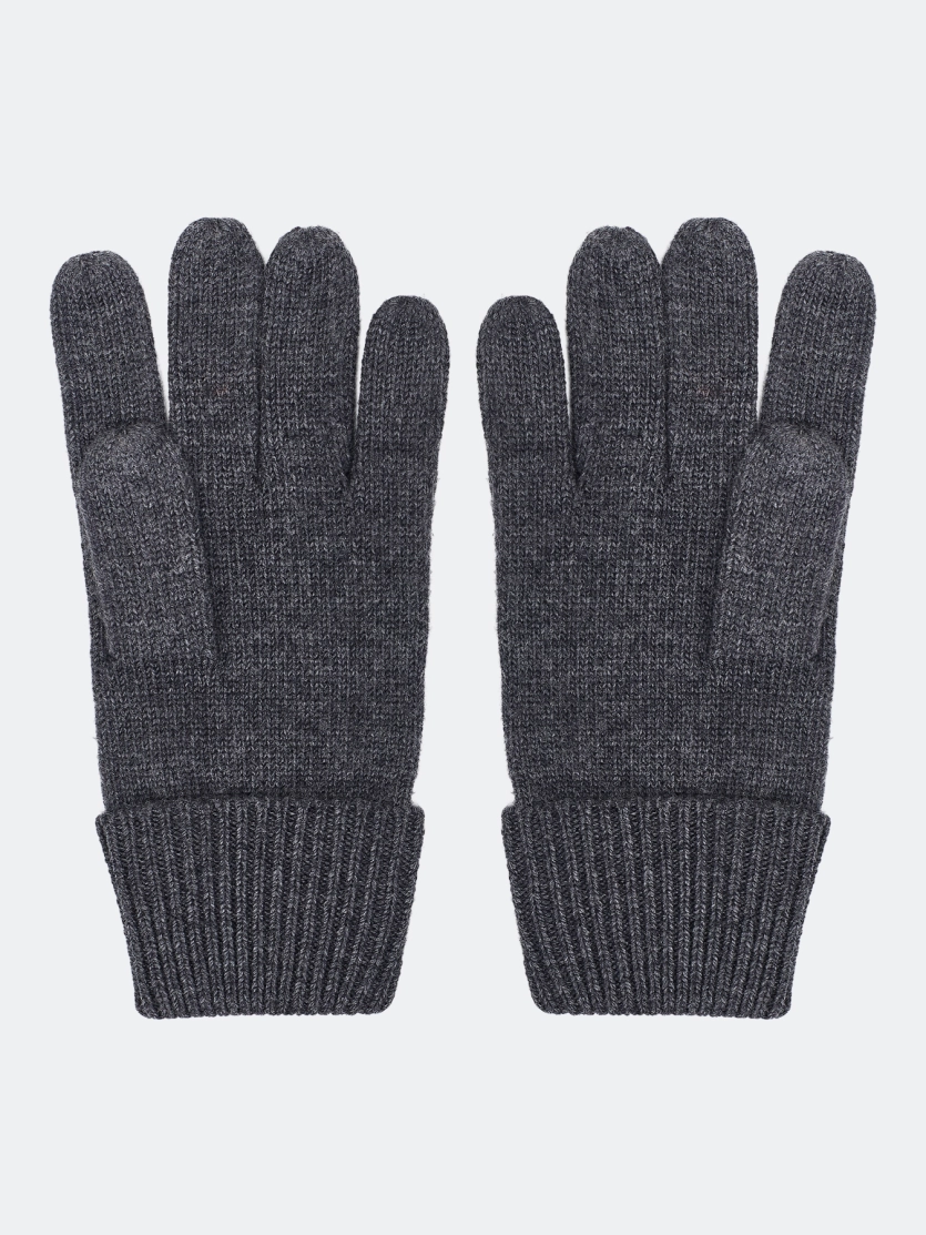 Вязаные перчатки с шерстью