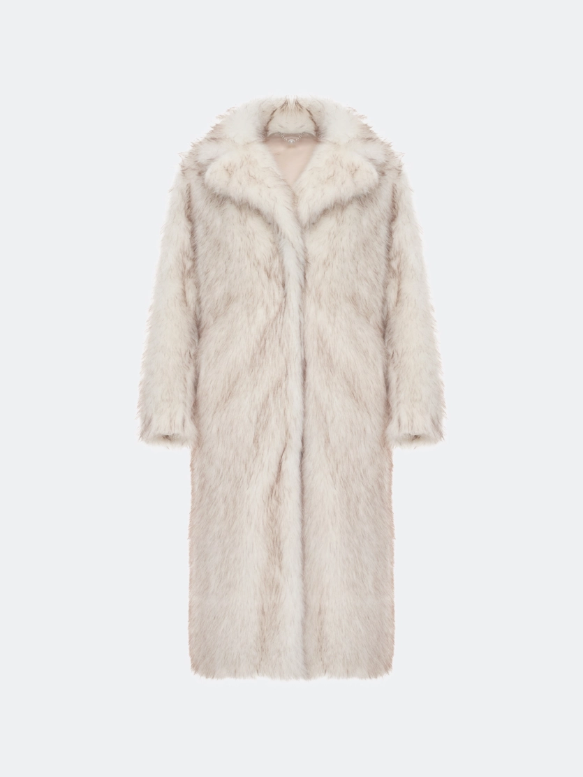 Шуба из искусственного меха песца