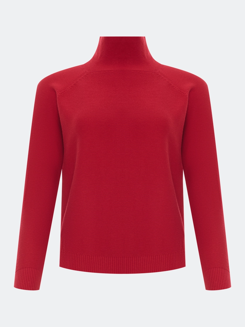 Джемпер с воротником стойкой