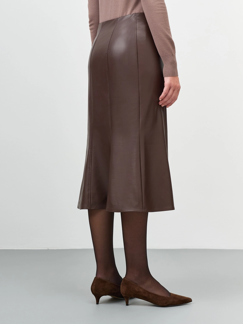 Юбка-годе из экокожи