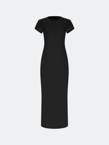 Трикотажное платье-макси