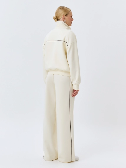 Трикотажные брюки с контрастными кантами