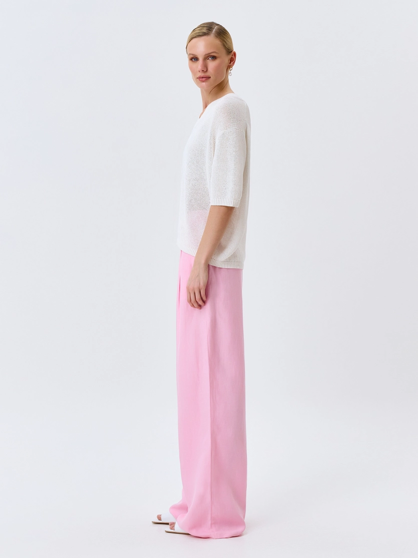 Яркие брюки из тенселя