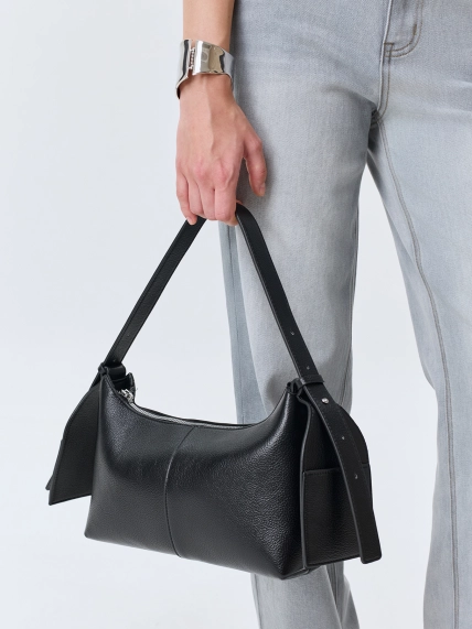 Сумка-багет из мягкой эко кожи