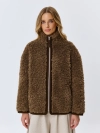 Oversize дубленка из искусственного меха.