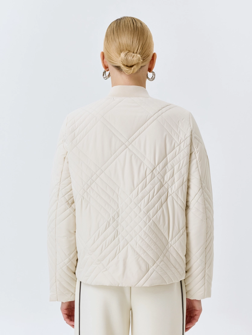 Утепленный жакет с фантазийной стежкой