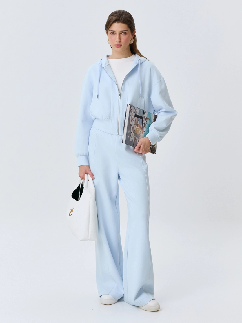 Укороченное худи на молнии