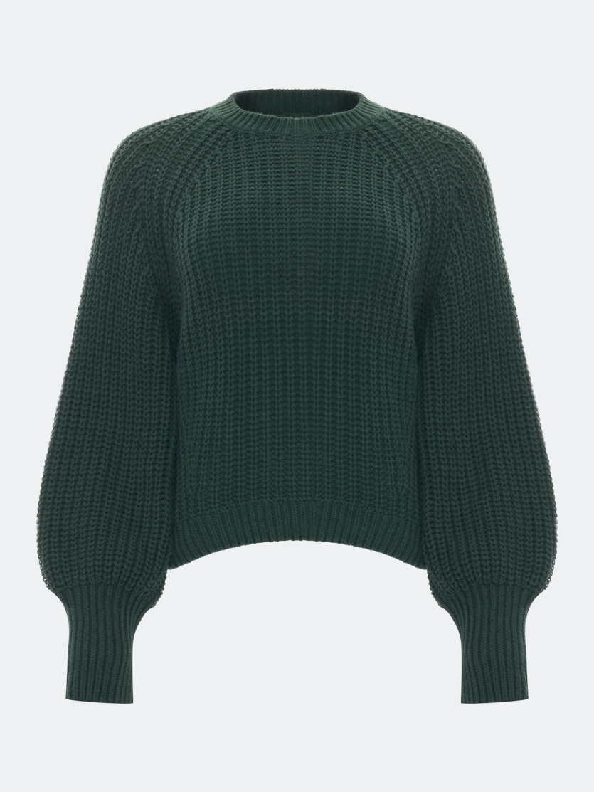 Объемный свитер из смесового хлопка