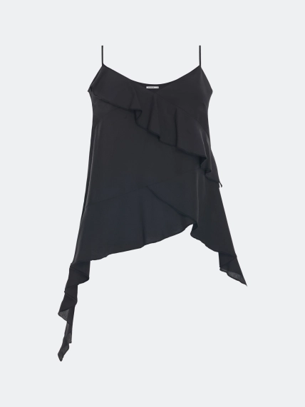 Топ с асимметричными воланами