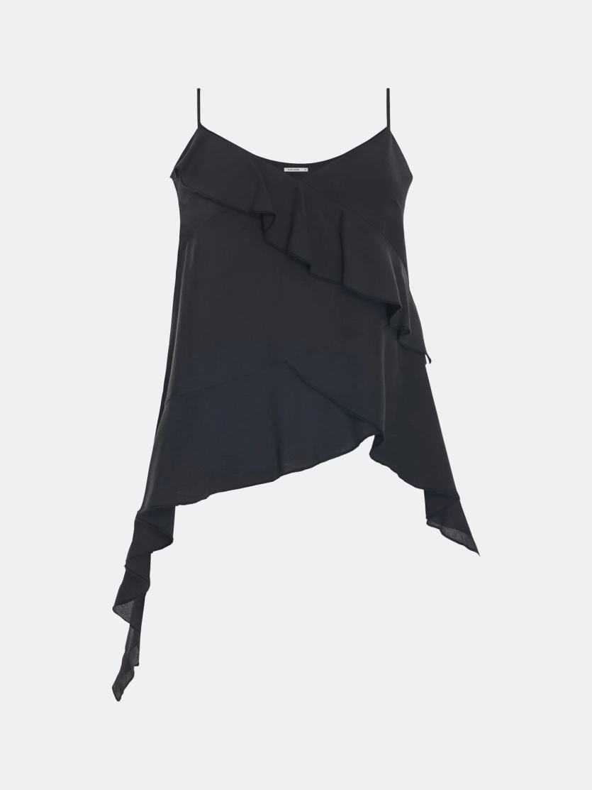Топ с асимметричными воланами