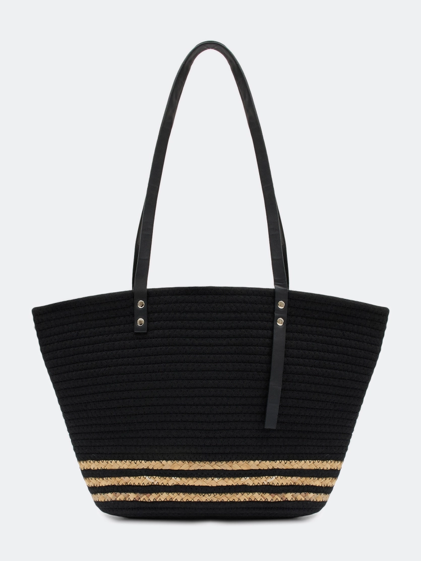 Сумка-шоппер из рафии